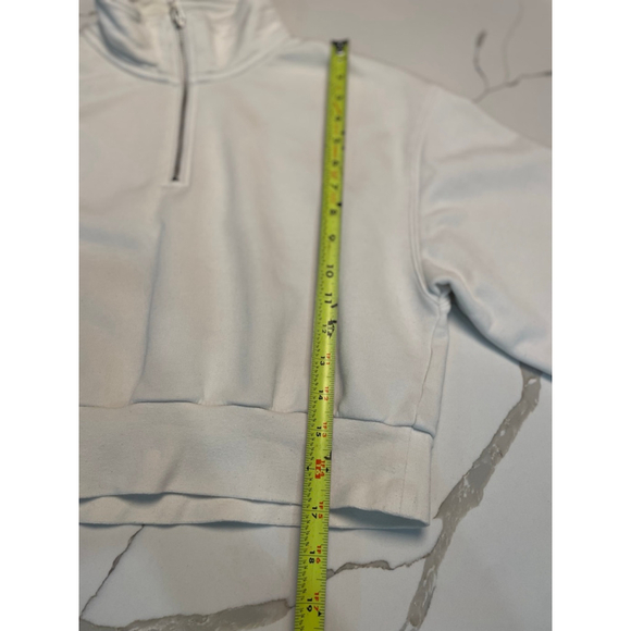 TNA Airy Fleece Perfect Cropped Half Quarter Zip Crop Sweatshirt M - Picture 6 of 6